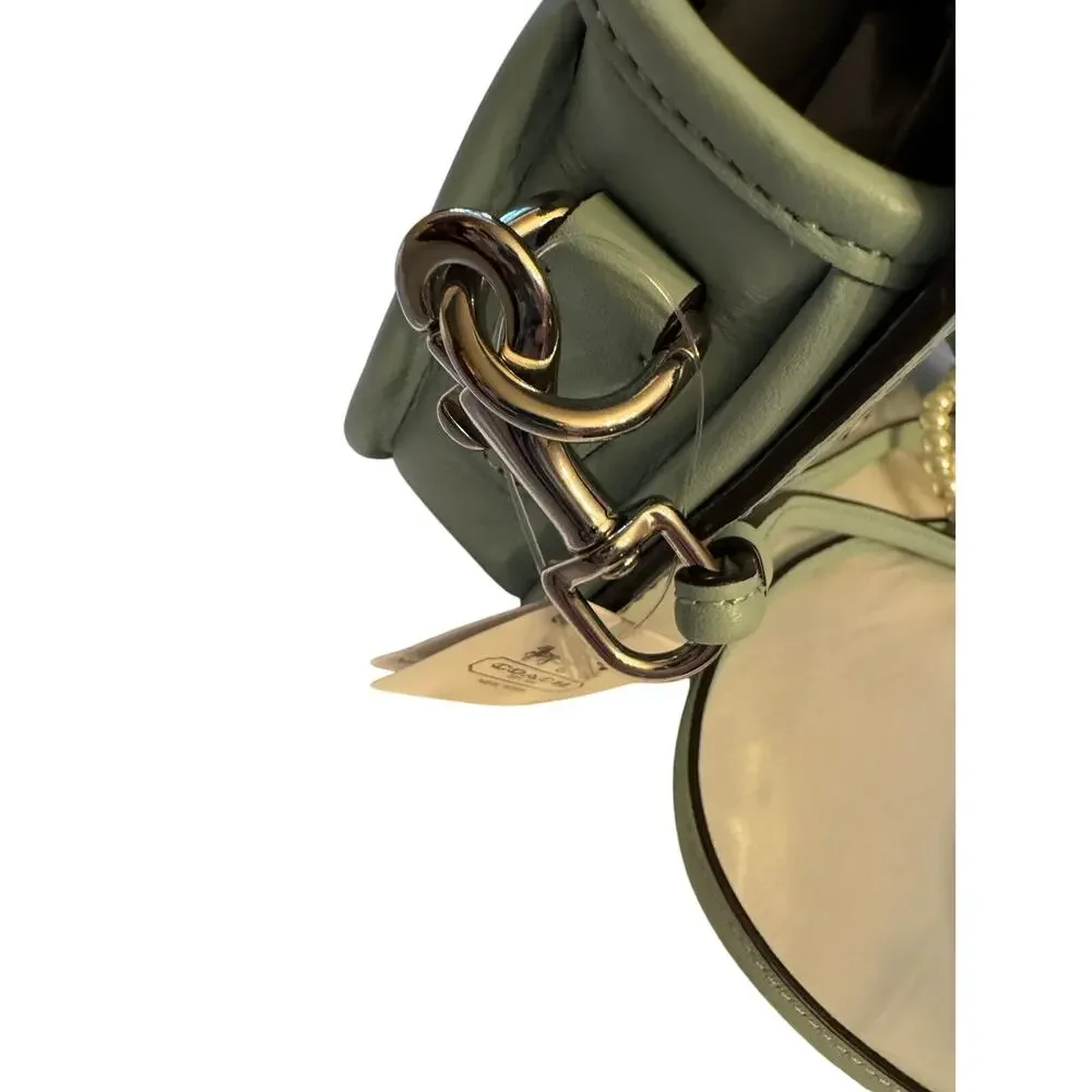 NWT Coach Leather Crossbody Bag Light Green Turnlock Flap – Style 19914 - Picture 4 of 10